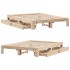 Estructura de cama sin colchón madera maciza de pino 140x190