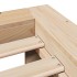Estructura de cama sin colchón madera maciza de pino 140x190