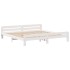 Cama sin colchón madera maciza de pino blanca 180x200