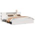 Cama con estantería sin colchón madera maciza blanca 180x200