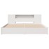 Cama con estantería sin colchón madera maciza blanca 180x200