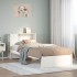 Cama con estantería sin colchón madera maciza blanca 75x190