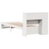 Cama con estantería sin colchón madera maciza blanca 75x190