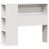 Cama con estantería sin colchón madera maciza blanca 75x190