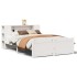 Cama con estantería sin colchón madera maciza blanca 120x200