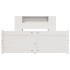 Cama con estantería sin colchón madera maciza blanca 120x200