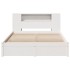 Cama con estantería sin colchón madera maciza blanca 120x200