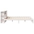 Cama con estantería sin colchón madera maciza blanca 120x200