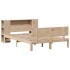 Cama con estantería sin colchón madera maciza de pino