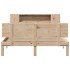 Cama con estantería sin colchón madera maciza de pino