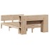 Cama con estantería sin colchón madera maciza de pino
