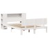 Cama con estantería sin colchón madera maciza blanca 160x200