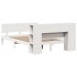 Cama con estantería sin colchón madera maciza blanca 160x200