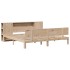 Cama con estantería sin colchón madera maciza de pino