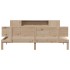 Cama con estantería sin colchón madera maciza de pino