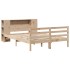 Cama con estantería sin colchón madera maciza de pino