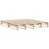Cama con estantería sin colchón madera maciza 200x200