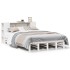 Cama con estantería sin colchón madera maciza blanca 120x190