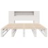 Cama con estantería sin colchón madera maciza blanca 120x190
