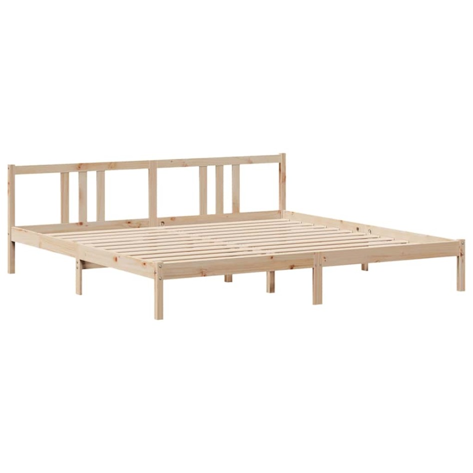 Cama con estantería sin colchón madera maciza de pino