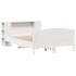 Cama con estantería sin colchón madera maciza blanca 140x190