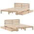 Estructura de cama sin colchón madera maciza de pino 160x200