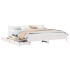 Cama sin colchón madera maciza de pino blanca 180x200