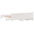 Cama sin colchón madera maciza de pino blanca 180x200