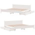Cama sin colchón madera maciza de pino blanca 180x200