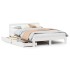 Estructura de cama sin colchón madera de pino blanco 135x190