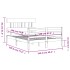 Estructura de cama con cabecero madera maciza blanco 140x190
