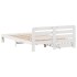 Estructura de cama sin colchón madera de pino blanco 135x190