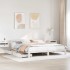 Estructura de cama sin colchón madera maciza blanca 200x200