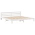 Estructura de cama sin colchón madera maciza blanca 200x200