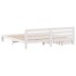 Estructura de cama sin colchón madera maciza blanca 200x200