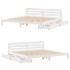 Estructura de cama sin colchón madera maciza blanca 200x200