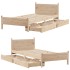 Estructura de cama sin colchón madera maciza de pino 100x200
