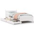 Estructura de cama sin colchón madera maciza blanca 75x190