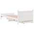 Estructura de cama sin colchón madera maciza blanca 75x190