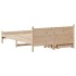 Estructura de cama sin colchón madera maciza de pino 120x190