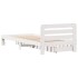 Estructura de cama sin colchón madera maciza blanca 90x190