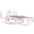 Estructura de cama sin colchón madera maciza blanca 90x190