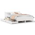 Estructura de cama sin colchón madera de pino blanca 140x190