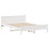 Estructura de cama sin colchón madera de pino blanca 140x190