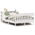 Cama con estantería sin colchón madera maciza blanca 160x200
