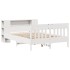 Cama con estantería sin colchón madera maciza blanca 160x200