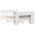 Cama con estantería sin colchón madera maciza blanca 160x200