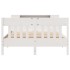 Cama con estantería sin colchón madera maciza blanca 150x200