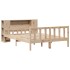 Cama con estantería sin colchón madera maciza de pino