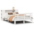Cama con estantería sin colchón madera maciza blanca 140x190